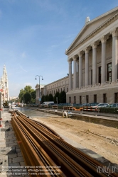 Viennaslide-00010306 Wien, Reichsratsstraße, Straßenbahn-Gleisbauarbeiten