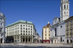 Viennaslide-00010560 Wien, wegen COVID-19 menschenleerer Michaelerplatz // Vienna, deserted Michaelerplatz due to COVID-19