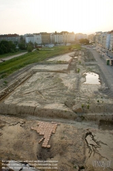 Viennaslide-00030229 Wien, Stadtentwicklungsgebiet Aspangbahnhof, Ausgrabungen der ehemaligen Hafenbecken des Wiener Neustädter Kanals