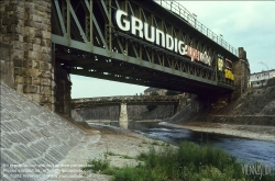 Viennaslide-00319126 Wienfluss bei Hütteldorf, Stadtbahnbrücke (heute U4)