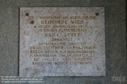 Viennaslide-00425542 Wien, Gemeindebau des 'Roten Wien' - Vienna, Council Tenement Block, 'Red Vienna', Hueber-Hof, Quellenstraße 24B, Heinrich Schopper, Alfred Chalusch 1931