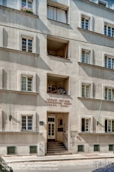 Viennaslide-00428404f Wien, Gemeindebau des 'Roten Wien' - Vienna, Council Tenement Block, 'Red Vienna', Wohnhaus 'Wohnmaschine', Rauchfangkehrergasse 26, Anton Brenner 1925