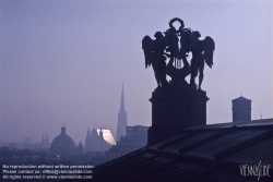 Viennaslide-01000102 Wien, Stadtpanorama, Blick vom Burgtheater über die Innenstadt mit Stephansdom - Vienna, Panorama, Historic Center, St. Stephens Cathedral