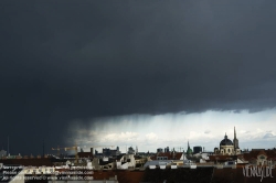 Viennaslide-01000233 Wien, Stadtpanorama, Gewitter - Vienna, Panorama, Thunderstorm