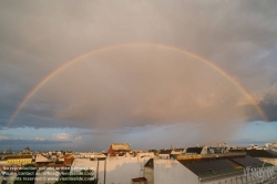 Viennaslide-01000258 Wien, Panorama mit Regenbogen - Vienna, Panorama with Rainbow