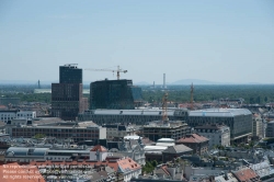 Viennaslide-01000323 Wienpanorama, Blick vom Stephansdom auf Wien Mitte, Justizzentrum und The Mall