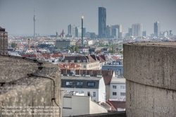 Viennaslide-01000354f Wien, Stadtpanorama vom Arenbergpark, Blick auf die Hochhäuser der Donaucity