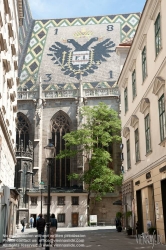 Viennaslide-01010190 Wien, Blick von der Churhausgasse auf den Stephansdom - Vienna, St. Stephens Cathedral