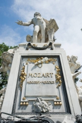 Viennaslide-01090320 Wien, Mozartdenkmal im Burggarten - Vienna, Burggarten, Mozart Monument