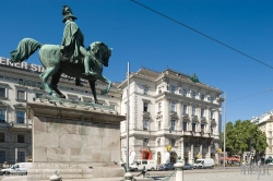 Viennaslide-01110234 Wien, Schwarzenbergplatz, Palais Wertheim und Reiterdenkmal Karl Philipp Fürst zu Schwarzenberg