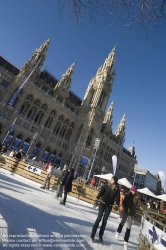 Viennaslide-01116381 Wien, Rathaus, Eistraum - Vienna, Town Hall, Eistraum, Ice Rink