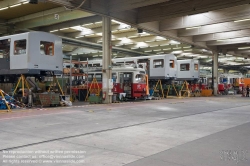 Viennaslide-03700210 Wien, Hauptwerkstätte der Wiener Linien, Servicearbeiten an U-Bahn- und Straßenbahnzügen - Vienna, Main Workshop of Vienna Transport Authorities