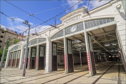 Viennaslide-03713204 Wien, Straßenbahnremise Brigittenau // Vienna, Tramway Depot Brigittenau