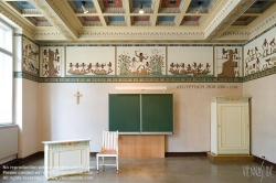 Viennaslide-04314114 Niederösterreich, Berndorf, Ägyptische Stilklasse in den von Arthur Krupp errichteten Schulen, 1896 - Lower Austria, Berndorf, Egyptian Style Classroom, 1896