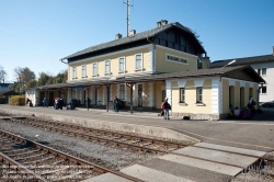 Viennaslide-04385506 Wieselburg, Bahnhof