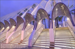 Viennaslide-05451808 Spanien, Valencia, Santiago Calatrava, Ciutat de les Arts i les Ciències, Stadt der Künste und Wissenschaften, L’Umbracle // Spain, Valencia, Santiago Calatrava, City of Arts an Sciences, Ciutat de les Arts i les Ciències, L’Umbracle