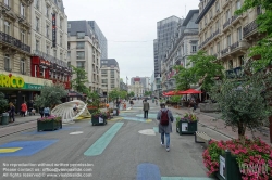 Viennaslide-05812106 Brüssel, Boulevard Anspach, Vorbereitung zum Umbau zur Fußgeherzone 2017 - Brussels, Boulevard Anspach, Preparation for Conversion to a Pedestrian Area, 2017