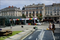 Viennaslide-05222721 Angers, moderne Straßenbahn, Rue de Létanduère - Angers, modern Tramway, Rue de Létanduère