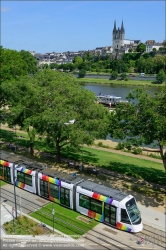 Viennaslide-05222801 Angers, moderne Straßenbahn, Place Francois Mitterand - Angers, modern Tramway, Place Francois Mitterand