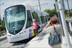 Viennaslide-05222904 Angers, moderne Straßenbahn, Bewässerungsdüse - Angers, modern Tramway