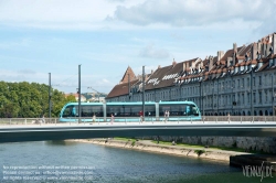 Viennaslide-05256806 Besancon, Tramway, Pont Battant über den Fluss Doubs