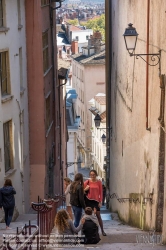 Viennaslide-05271115 Lyon, Rue Montauban auf den Fourviere-Hügel - Lyon, Rue Montauban to the Hill Fourviere