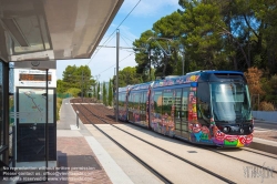 Viennaslide-05282908 Die Straßenbahn Aubagne (französisch Tramway d’Aubagne oder Tramway du Pays d’Aubagne et de l’Étoile) ist ein Straßenbahnsystem in der französischen Stadt Aubagne. Seit dem 1. September 2014 verkehrt eine 2,7 km lange Linie vom Bahnhof, an der Bahnstrecke Marseille–Ventimiglia, nach Le Charrel in den Westen der Stadt. Ursprünglich, waren, ab 2019, zwei Linien und ein 12 km langes Netz geplant. Nach einem Wechsel der Mehrheitsverhältnisse im Gemeinderat wurden alle weiteren Planungen gestoppt. Stattdessen soll die Straßenbahn bis 2024 über die ehemalige Bahnstrecke Aubagne–La Barque nach La Bouilladisse verlängert werden. Wie alle öffentlichen Verkehrsmittel in Aubagne ist die Straßenbahn kostenlos nutzbar.
Die Fahrzeuge wurden durch den Künstler Hervé Di Rosa verziert. Er hat mit Schülern aus der Gemeinde das Design entwickelt.