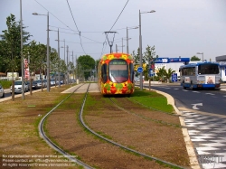 Viennaslide-05292048 Montpellier, moderne Tramway, Linie 2, N-D de Sablassou