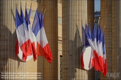 Viennaslide-05301604 Paris, Pantheon, Französische Fahnen // Paris, Pantheon, French Flags