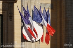 Viennaslide-05301606 Paris, Pantheon, Französische Fahnen // Paris, Pantheon, French Flags