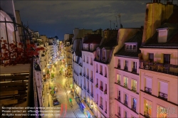 Viennaslide-05312032 Paris, Blick in die Rue St Denis bei Nacht // Paris, Rue St Denis by Night