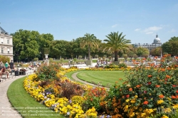 Viennaslide-05338141 Der Jardin du Luxembourg ist ein früher königlicher, heute staatlicher Schlosspark im Pariser Quartier Latin mit einer Fläche von 26 Hektar. Die Anlage gehört zum Palais du Luxembourg, in dem der Senat tagt, das Oberhaus des französischen Parlamentes.