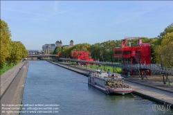 Viennaslide-05362593 Paris, Parc de la Villette, Folie von Bernard Tschumi // Paris, Parc de la Villette, Folie by Bernard Tschumi