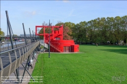 Viennaslide-05362594 Paris, Parc de la Villette, Folie von Bernard Tschumi // Paris, Parc de la Villette, Folie by Bernard Tschumi