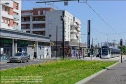 Viennaslide-05399137 Paris, moderne Straßenbahn Porte de Choisy-Orly, Linie T9 // Paris, modern Tramway Porte de Choisy-Orly, Line T9