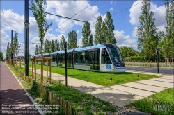 Viennaslide-05399908 Paris, moderne Straßenbahn T10, Jardin Parisien // Paris, modern Tramway T10, Jardin Parisien