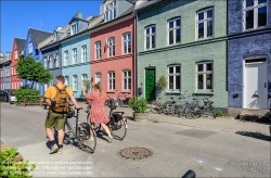 Viennaslide-06213003 Kopenhagen, Olufsvej, bunte Häuser // Copenhagen, Olufsvej, colorful Houses