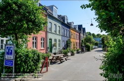 Viennaslide-06213007 Kopenhagen, Olufsvej, bunte Häuser // Copenhagen, Olufsvej, colorful Houses