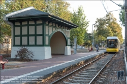 Viennaslide-06400305 Straßenbahn Strausberg bei Berlin, historische Wartehalle Landhausstraße