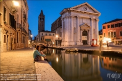 Viennaslide-06811114 Venedig, Abendstimmung, Fondamenta Alberti, Chiesa di San Barnaba - Evening in Venice, Fondamenta Alberti