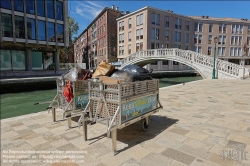 Viennaslide-06820140 Venedig, Müllabfuhr // Venice, Waste Collection