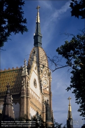 Viennaslide-07324408 Budapest, Ladislaus-Kirche, Szent Laszló tér, Ödön Lechner, Gyula Pártos 1898 // Budapest, Ladislaus Church, Szent Laszló tér, Ödön Lechner, Gyula Pártos 1898  