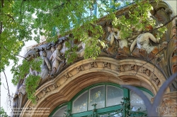 Viennaslide-07325501 Budapest, Villa Zala, Ödön Lechner 1901, Fries von Györgynek Zala // Budapest, Villa Zala, Ödön Lechner 1901, Sculpture by Györgynek Zala