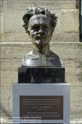 Viennaslide-69000009 Paris, Büste August Strindberg vor der Sorbonne