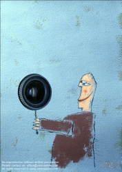 Viennaslide-75010111 Foto, Selfie, Selbstportrait (Illustration von Gerhard Gepp)