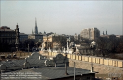 Viennaslide-00010009 Wien, Historische Aufnahme, Blick über den Bauplatz des Hotel Intercont und Eislaufverein zum Stadtpark und Ringstraße, 1961 // Vienna, Historic Photo of Eislaufverein and Stadtpark to Ringstrasse, 1961