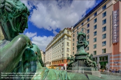 Viennaslide-00010674f Wien, Neuer Markt, Donnerbrunnen // Vienna, Neuer Markt, Raphael Donner Fountain