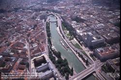 Viennaslide-00310191 Wien, Donaukanal, Schottenring, Ringturm, Luftbild