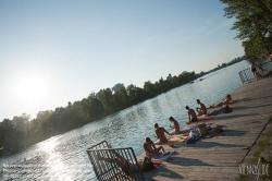 Viennaslide-00312203 Wien, Sommer an der Alten Donau