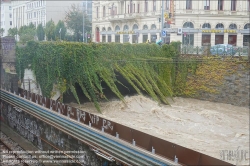 Viennaslide-00319140 Wien, Wienfluss-Hochwasser am 15.9.2024 // Vienna, Flooding of Wienfluss River on September 15, 2024